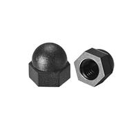 sourcing map M5 Écrou Borgne Noir Nylon Hexagonal Dôme Tête Clou 50 Pcs
