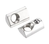 sourcing map M5 Écrous pour 2020 Série Aluminium Extrusion Profilé Rail avec 6mm Fente Écrou en T Ressort Rouler dans T Fente avec Bille Carbone Acier 50Pcs