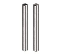 sourcing map M5 Interne Filetage Goupille 2pcs 8x90mm Chanfreinage Plat Carbone Acier Cylindrique Broche Lit Bibliothèque Métal Dispositifs Industriel Broches
