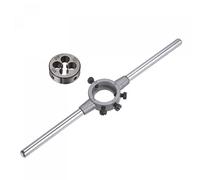 sourcing map M5 x 0,8 Filière Filetage Rond et Porte-filière 20mm (pour M3.5-M6 Filière) Réglable