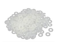 sourcing map M5 x 10mm x 1mm Nylon Plat Isolantes Rondelles Joints Entretoises Gris Blanc 300PCS