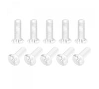 sourcing map M5 x 16mm Vis Plastique Cruciforme Tête Plate Pour Machine PC Boulons Transparent 25Pcs