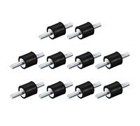 sourcing map M5x15mm Silent Bloc Support Caoutchouc 10pcs Anti Vibration Isolateur Goujons Absorbeur Choc Mâle pour Air Compresseurs, Garage Moteur, Diesel Moteurs, 20x10mm