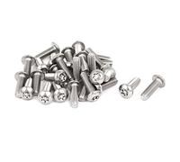 sourcing map M5x16mm Vis Inviolable Tête Bombée Torx Bouton 304 Acier Inoxydable Sécurité 30pcs