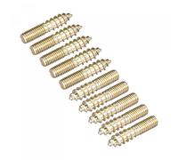 sourcing map M5x25mm Vis Double Filetage Boulon 12pcs Double Extrémité Cheville pour Bois Meuble