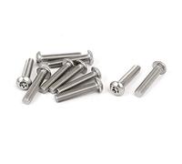 sourcing map M5x25mm Vis Inviolable Tête Bombée Torx Bouton 304 Acier Inoxydable Sécurité 10pcs