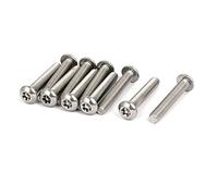 sourcing map M5x30mm Vis Inviolable Tête Bombée Torx Bouton 304 Acier Inoxydable Sécurité 10pcs