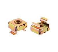 sourcing map M6 écrous cage pour rack serveur, acier au carbone zingué jaune 20Pcs
