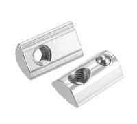 sourcing map M6 Écrous pour 4040 Série Aluminium Extrusion Profilé Rail avec 8mm Fente Écrou en T Ressort Rouler dans T Fente avec Bille Carbone Acier 5Pcs