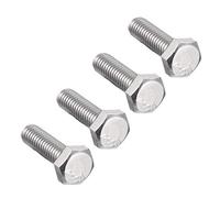 sourcing map M6 Filetage 20mm tête Hex 304 Acier Inox vis Gauche 4pcs | Filetage M12 50mm tête Hex acier inoxydable 304 Vis fixation vis Gauche