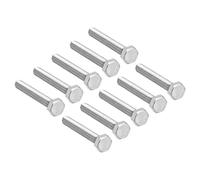 sourcing map M6 Filetage 40mm 304 Acier inoxydable fixation vis tête Hex 10pcs