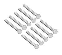 sourcing map M6 Filetage 70mm 304 Acier inoxydable fixation vis tête Hex 10pcs