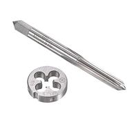 sourcing map M6 x 0.5mm Métrique Ensemble à Fileter HSS Machine Filetage Vis Robinet avec Alliage Outil Acier Rond Filetage Matrice