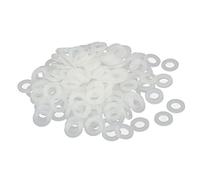 sourcing map M6 x 12mm x 1.2mm Nylon Plat Isolantes Rondelles Entretoises Gris Blanc 200PCS