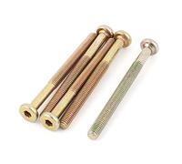 sourcing map M6 x 70 mm fileté 1 mm Pitch Hex Socket Head Cap Vis Boulons 5 pcs