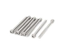 sourcing map M6 x 70mm 75mm Longueur Acier Inoxydable Douille Hexagonale Bouchon Tête Boulon Vissable 8pcs