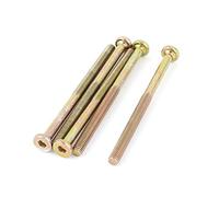 sourcing map M6 x 90 mm mâle à tête cylindrique à vis creuse Bronze Lot de 5 boulons