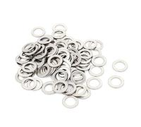 sourcing map M6x10mmx0.5mm Rondelle Plate en Acier Inoxydable Rond pour Vis à Boulon 100Pcs