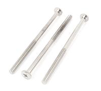 sourcing map M6x120mm Mâle Fil Cruciforme Plat Tête Boulon Vis Adapté pour Double Lit Meubles TV Étagère Tenture 3pcs