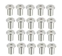 sourcing map M6x12mm Rivet Hexagonal Prise Tête Insert écrou Fermeture à Vis Nickel Plaqué 20pcs