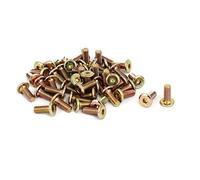 sourcing map M6x15mm plat hexagonale à tête creuse hexagone meubles boulons connecteur attache 50 pcs