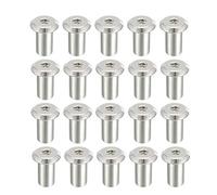 sourcing map M6x15mm Rivet Hexagonal Prise Tête Insert écrou Fermeture à Vis Nickel Plaqué 20pcs