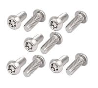 sourcing map M6x16mm Vis Inviolable Tête Bombée Torx Bouton 304 Acier Inoxydable Sécurité 10pcs