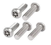 sourcing map M6x20mm Vis Inviolable Tête Bombée Torx Bouton 304 Acier Inoxydable Sécurité 5Pcs