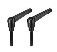 sourcing map M6x25mm réglable Poignée levier serrage Filetage Goujon fileté mâle 2Pcs