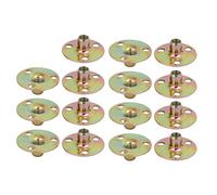 sourcing map M6x25x1.2mm 3-Trou T écrou Carbone Acier T-écrou Montage Matériel Raccord Attache À Travers Trou Bride Insert Femelle Filetage 15Pcs