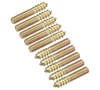 sourcing map M6x35mm Vis Double Filetage Boulon 24pcs Double Extrémité Cheville pour Bois Meuble