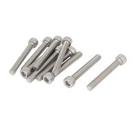 sourcing map M6x45mm en acier inoxydable 304 clé à six pans creux Vis 10pcs