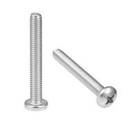 sourcing map M6x45mm Vis à métaux vis tête Cruciforme boulons fixation 10Pcs