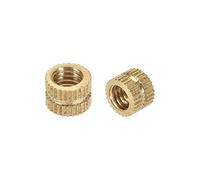 sourcing map M6x6mm(L) x8mm(OD) Laiton Moleté Filetage Insert Ancrage Écrou 20Pcs