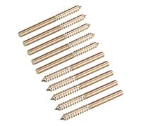 sourcing map M6x70mm Vis Double Filetage Boulon 12pcs Double Extrémité Cheville pour Bois Meuble