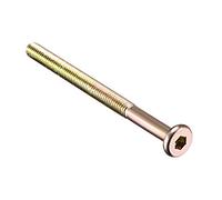 sourcing map M6x80mm vis à six pans écrou élan vis à tête ronde 58mm Long filet zingué 5pcs