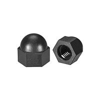 sourcing map M8 Écrou Borgne Noir Nylon Hexagonal Dôme Tête Clou pour Vis Boulon 30 Pcs
