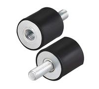 sourcing map M8 Mâle Femelle Silent Bloc Support Caoutchouc Amortisseur pour Moteur Générateur Compresseur Garage Inverse Osmose Pompe Impact Air Générateur Voiture Bobines D25mmxH25mm 2Pcs