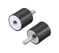 sourcing map M8 Mâle Femelle Silent Bloc Support Caoutchouc D30xH30mm 4Pcs | Amortisseur, Pour Moteur, Générateur, Compresseur, Garage, Inverse Osmose Pompe, Impact Air Générateur Voiture Bobines