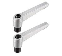 sourcing map M8 Poignée Réglable Serrage Levier Filetage Rochet Femelle Goujon Fileté 2Pcs