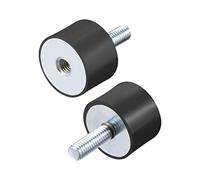 sourcing map M8 Silent Bloc Amortisseur Anti-vibration support caoutchouc Isolateur 30mmx20mm 4Pcs