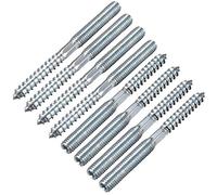 sourcing map M8 Vis Double Filetage Boulon Longueur 90mm Double Tête Autotaraudeuse 8mm Bois Joint Meubles Jambes 8Pcs