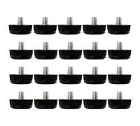 sourcing map M8 x 10 x 30mm Pieds de Nivellement 20 Pcs pour Meubles, Tige Filetée, Niveleur Réglable, Protecteur de Sol pour Pieds de Table