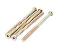 sourcing map M8 x 120mm vis tête hexagonale creuse vis boulon ton Bronze 5 pcs