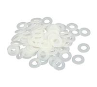 sourcing map M8 x 16mm x 1.4mm Nylon Plat Isolantes Rondelles Joints Entretoises Gris Blanc 100PCS