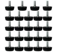 sourcing map M8 x 17 x 30mm Pieds de Nivellement Réglables 24 Pcs pour Meubles, Protection de Sol pour Pieds de Table de Restaurant à Domicile