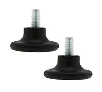 sourcing map M8 x 18 x 45mm Pieds de Nivellement à Visser 2 Pcs pour Meubles, Protection de Sol, Coussinet en Plastique, Ajusteur pour Pieds de Chaise d'Armoire