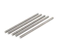 sourcing map M8 x 200mm 304 en acier inoxydable Attaches de tiges entièrement filetées Ton Argent 5 Pcs