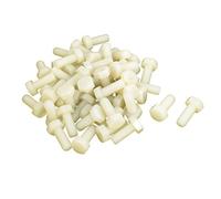 sourcing map M8 x 20mm filetage métrique complet Nylon vis tête hexagonale 50 PC