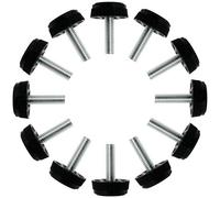 sourcing map M8 x 28 x 30mm Pieds de Nivellement Réglables 12 Pcs pour Meubles, Protection de Sol pour Pieds de Table de Restaurant à Domicile